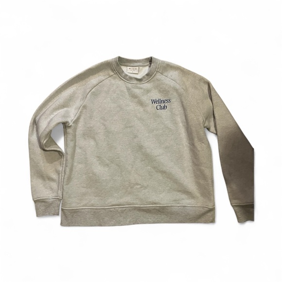 Wellness Club Women's Crewneck Sweatshirt- Light Gray - Picture 1 of 5
